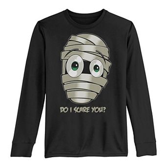 Boys 8-20 Halloween Mummy Do I Scare You Long Sleeve Tee