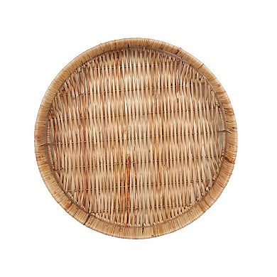Everyday Decor Rattan Decorative Tray Table Decor