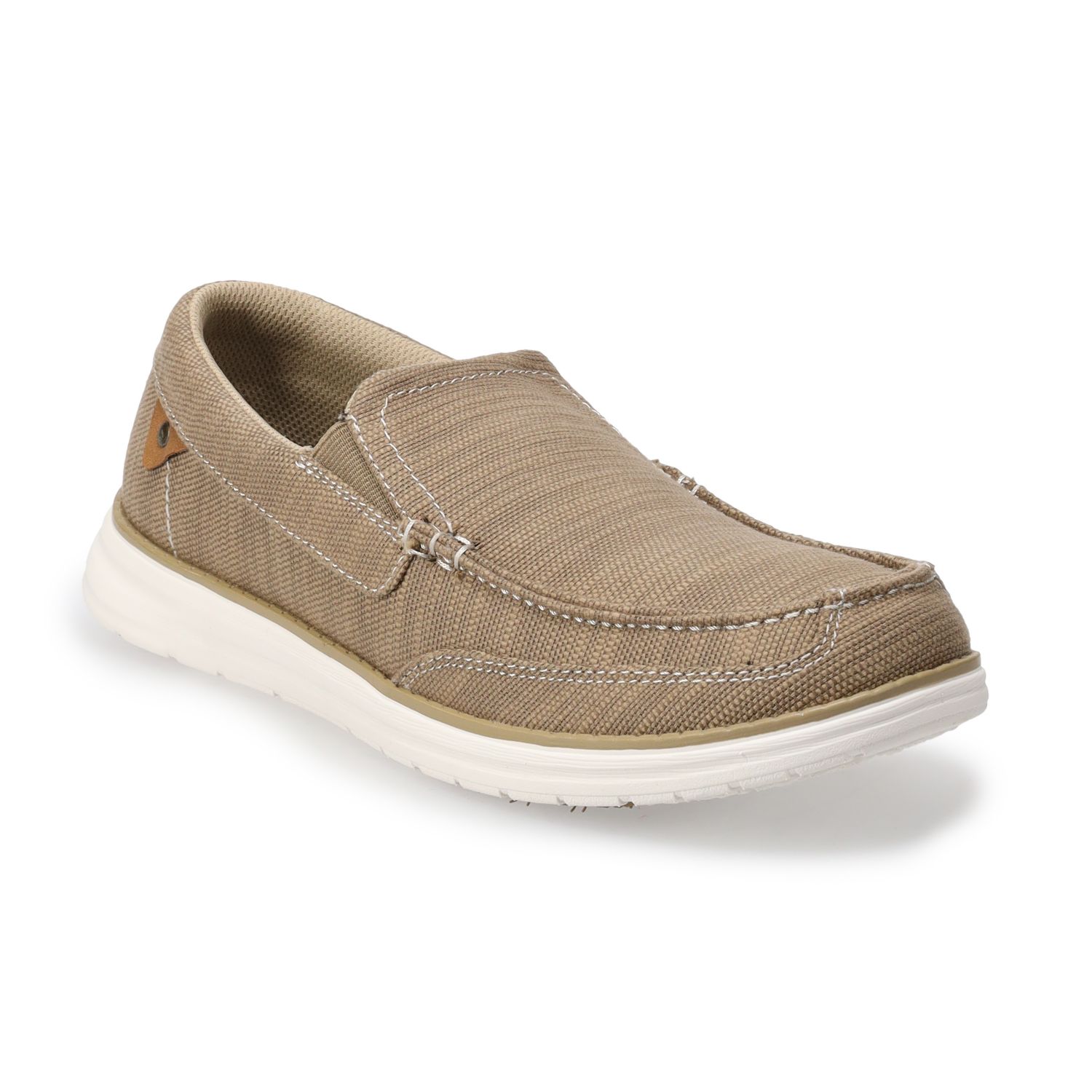 mens slip on canvas boat shoes