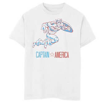 Boys 8-20 Marvel Captain America 3D Portrait Tee