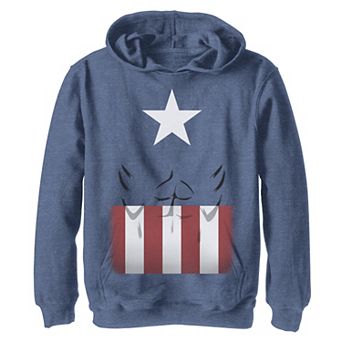 Boys 8-20 Marvel Captain America Muscles Costume Hoodie