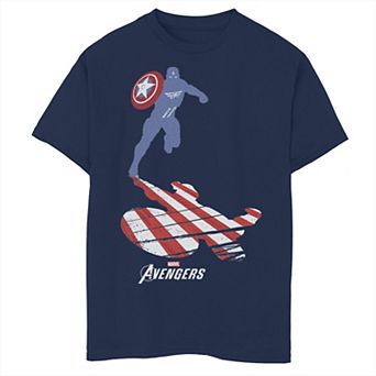 Boys 8-20 Marvel Avengers Game Captain America Silhouette Tee