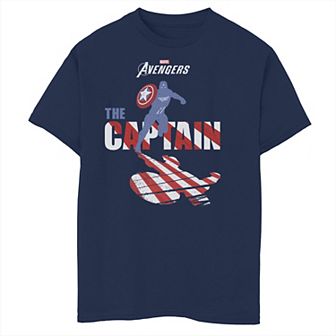 Boys 8-20 Marvel Avengers Game The Captain Silhouette Fill Tee