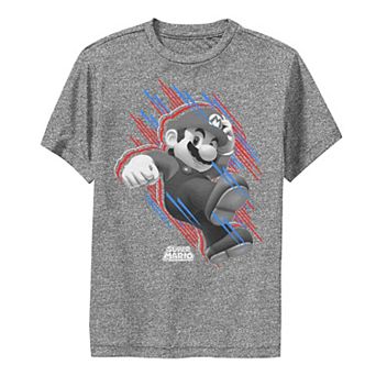 Boys 8-20 Nintendo Super Mario Stars And Stripes Fast Portrait Tee