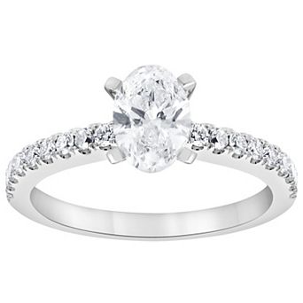 Evolv 14k White Gold 1 Carat T.W. Lab-Grown Diamond Engagement Ring