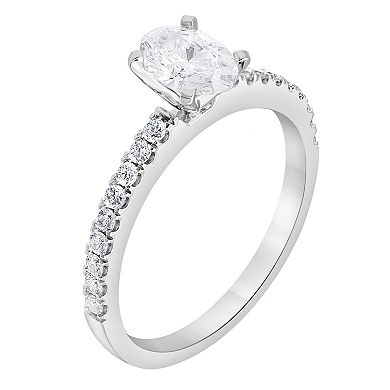 Evolv 14k White Gold 1 Carat T.W. Lab-Grown Diamond Engagement Ring
