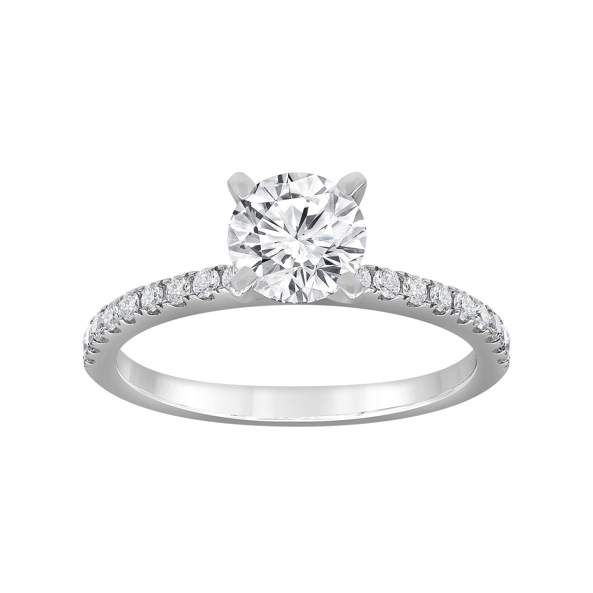 Evolv 14k White Gold 1 1/2 Carat T.W. IGI Certified Lab-Grown Diamond Engag