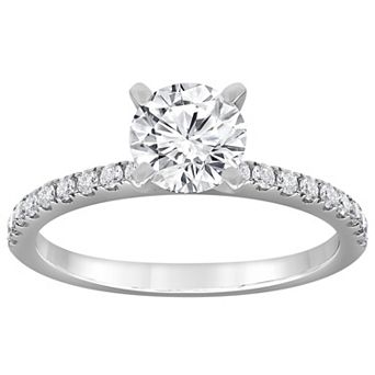 Evolv 14k White Gold 1 1/2 Carat T.W. IGI Certified Lab-Grown Diamond Engagement Ring