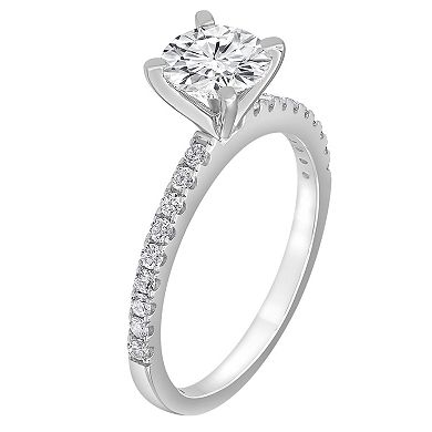 Evolv 14k White Gold 1 1/2 Carat T.W. IGI Certified Lab-Grown Diamond Engagement Ring