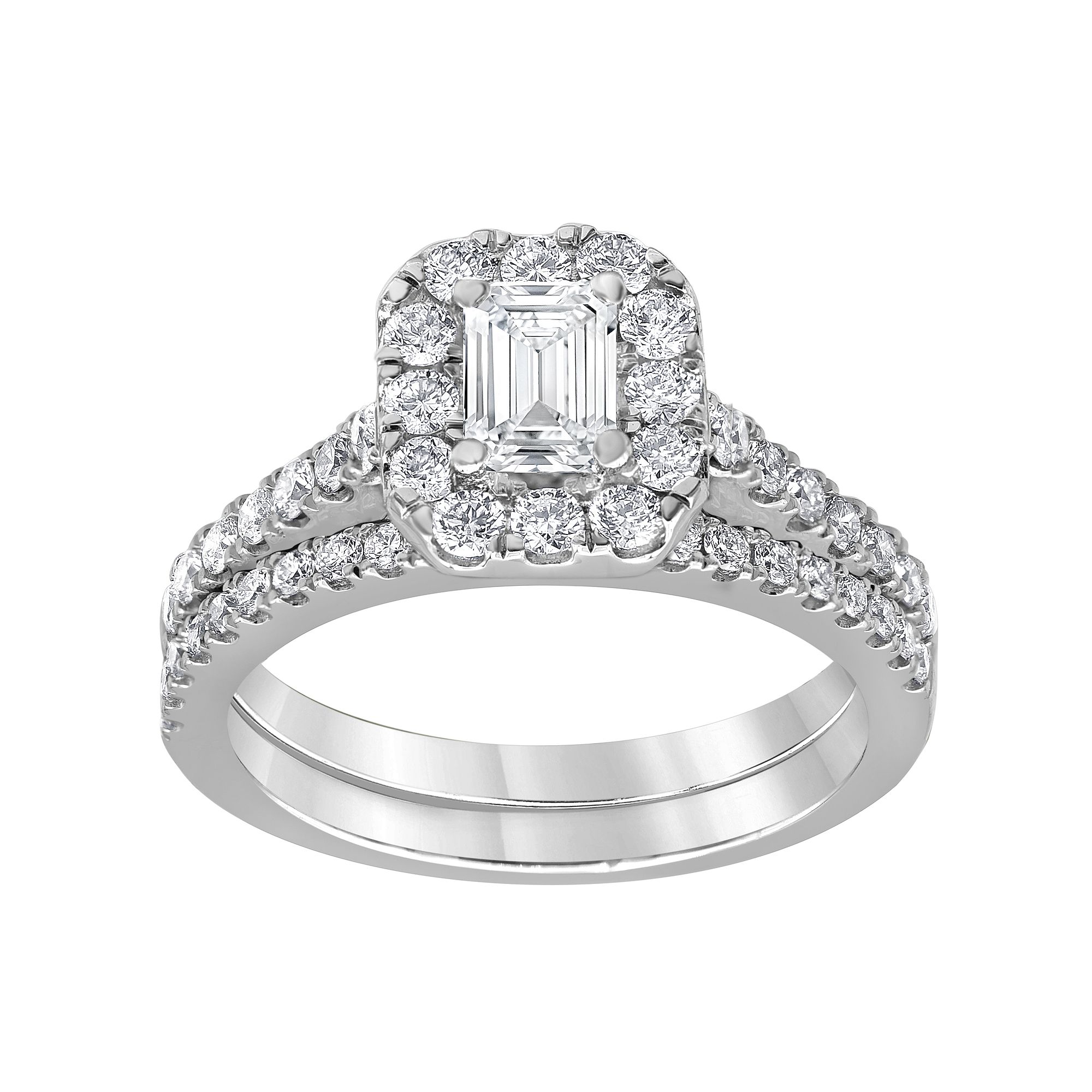 Evolv 14k White Gold 1.5 Carat T.W. IGI Certified Lab-Grown Diamond Engagem