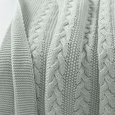 Allied Home Aromatherapy Cable Knit Throw Blanket