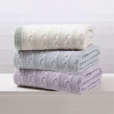 Allied Home Aromatherapy Cable Knit Throw Blanket