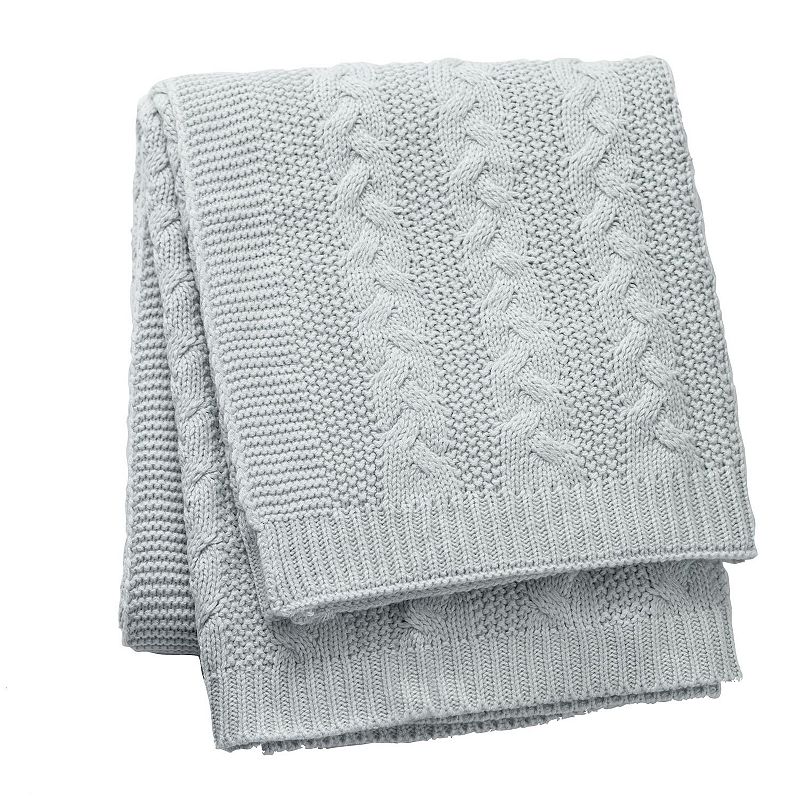 Allied Home Aromatherapy Cable Knit Throw Blanket, Blue