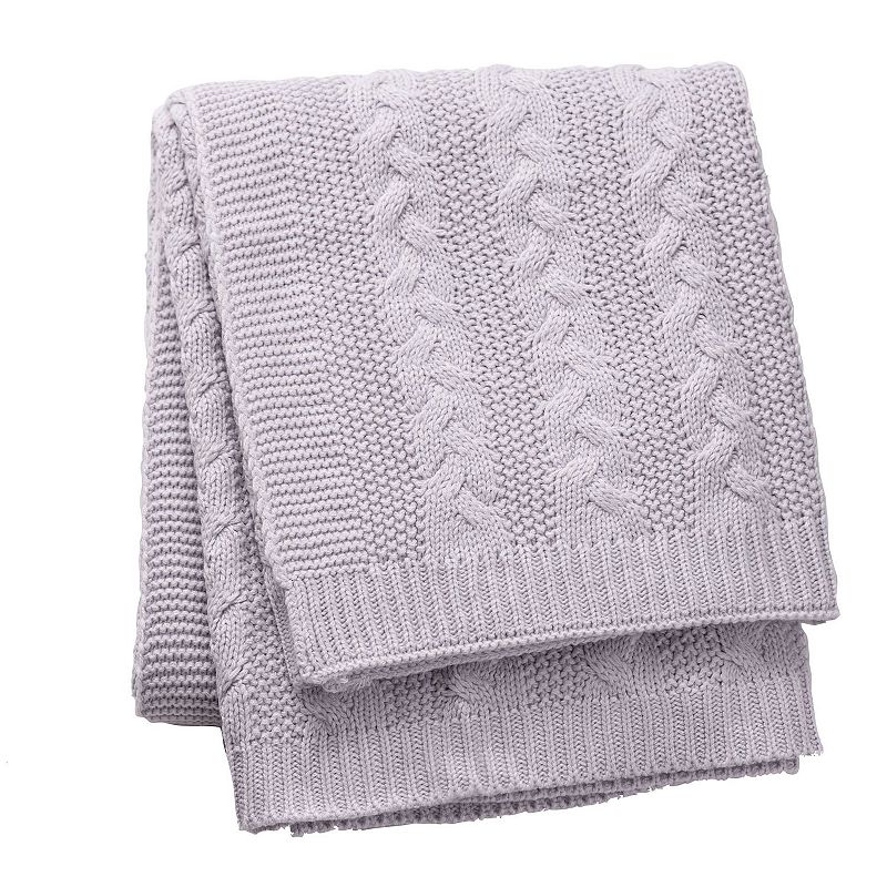 Allied Home Aromatherapy Cable Knit Throw Blanket, Purple