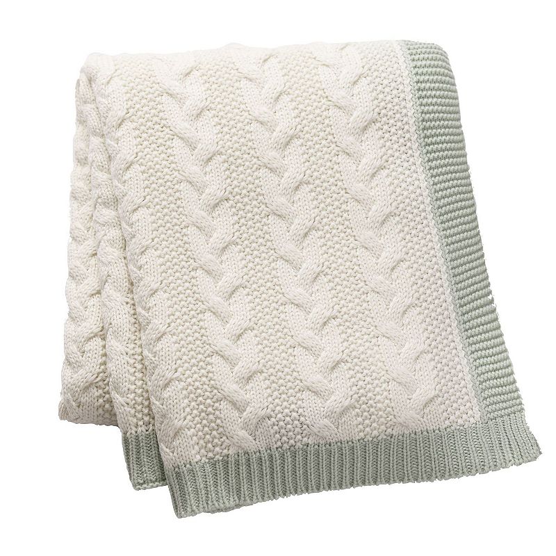 Allied Home Aromatherapy Cable Knit Throw Blanket, Green