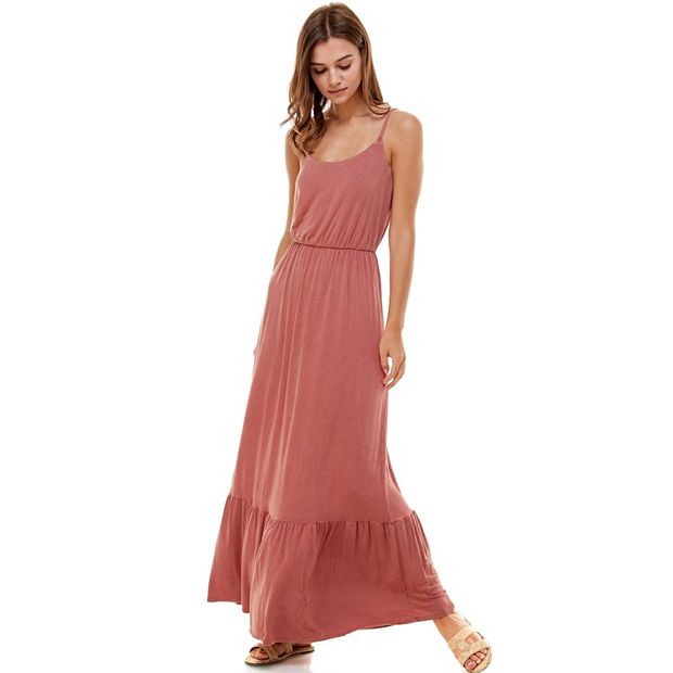 Juniors Lily Rose Tiered Knit Maxi Dress