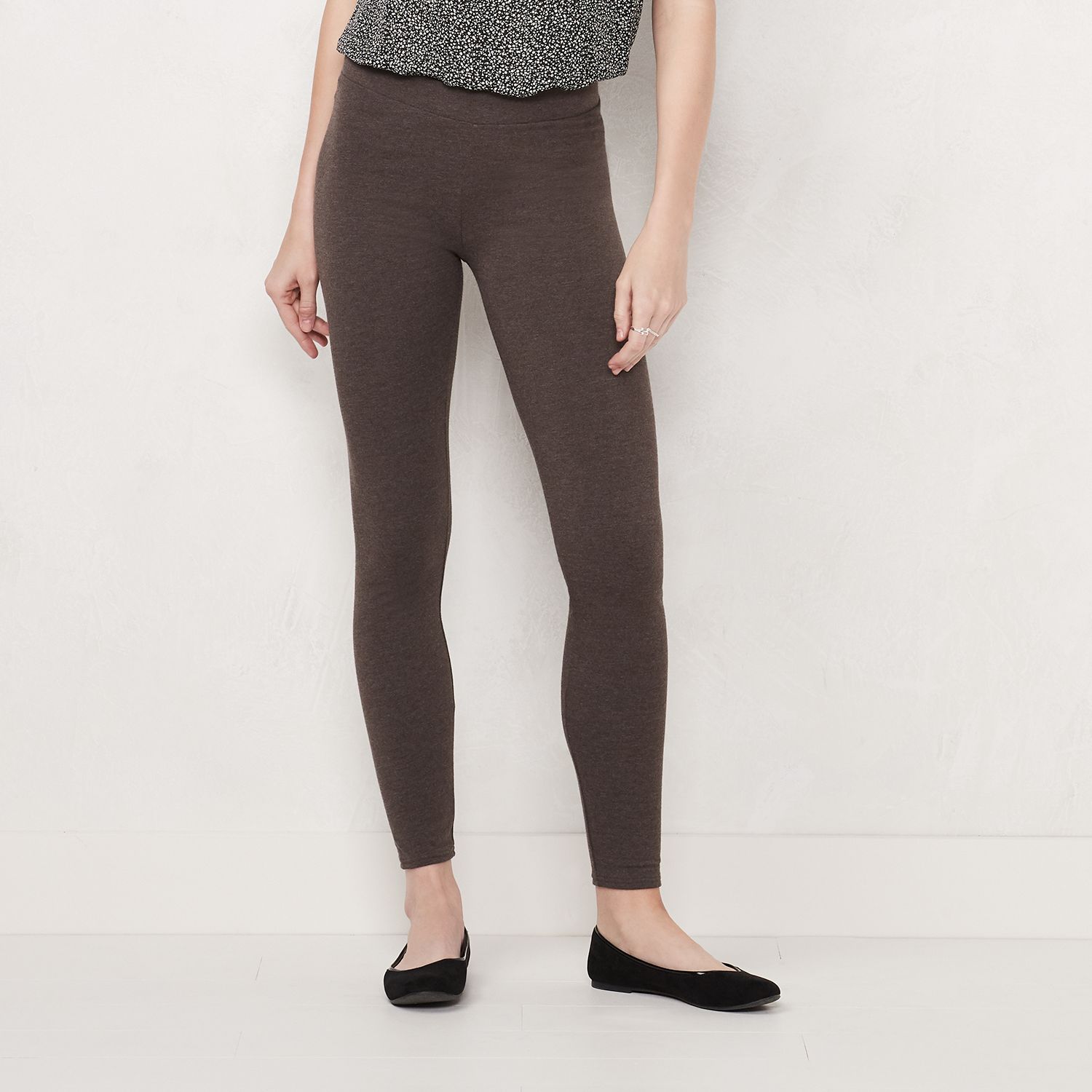 Petite LC Lauren Conrad Midrise Leggings   5243916 Java Heather