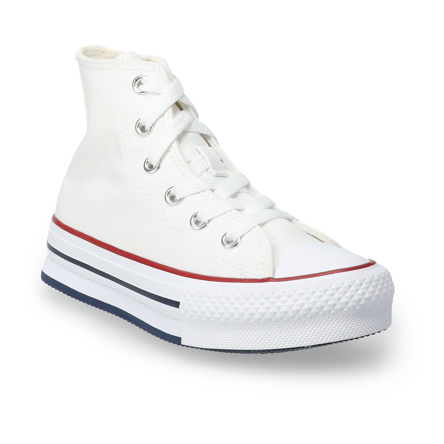 size 5 white high top converse