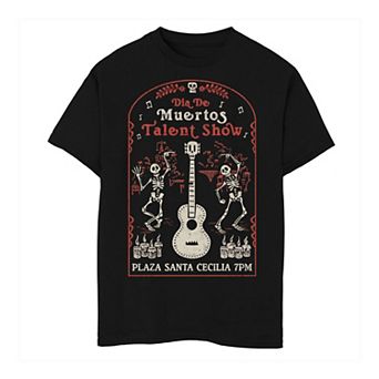 Disney / Pixar's Coco Boys 8-20 Dia De Los Muertos Talent Show Poster Tee