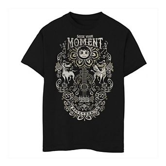 Disney / Pixar's Coco Boys 8-20 Seize Your Moment Guitar Line Art Tee