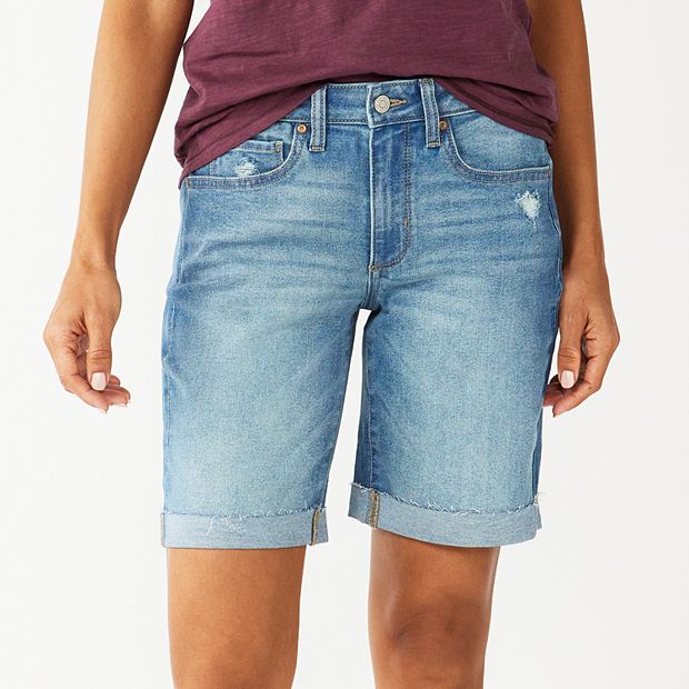 Women's Sonoma Goods For Life® High-Waist 9 Bermuda Jean Shorts