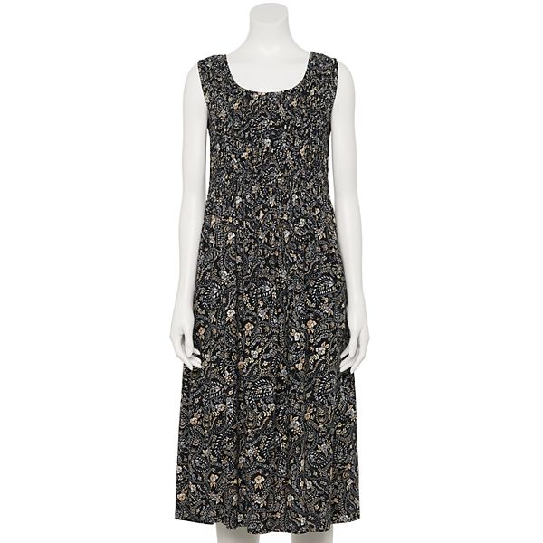 Women's Croft & Barrow® Smocked Midi Dress