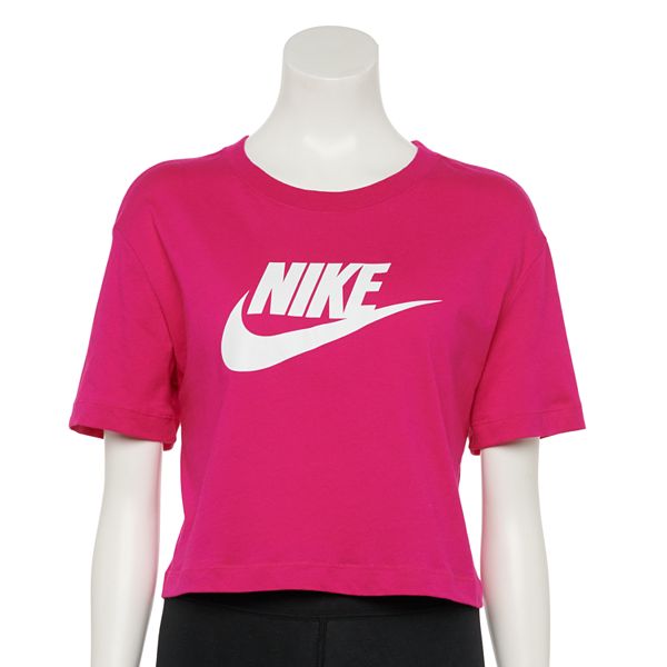 gewoontjes Jabeth Wilson Worstelen Women's Nike Sportswear Essential Crop Tee - Fireberry White