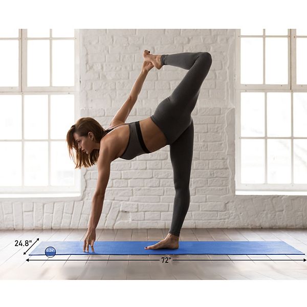 HolaHatha 72 x 24 Double Sided 0.25 Thick Non Slip Home Workout