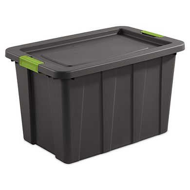 Sterilite Tuff1 Latching 30 Gal Plastic Storage Tote Container and Lid (4 Pack)