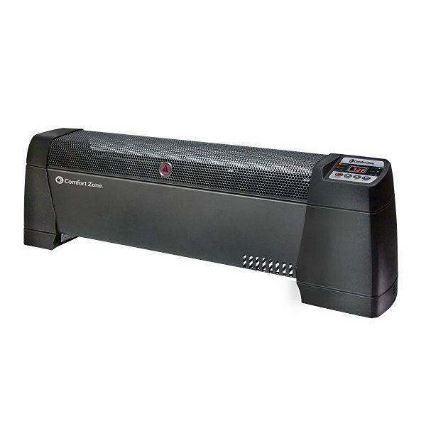 Comfort Zone 1500 Watt Baseboard Convection Space Heater with Digital