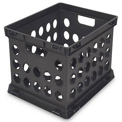 Sterilite Stackable Sturdy Storage Crate Organizer Bins with Handles, 6 Pack