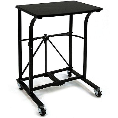 Origami RDF-01 Pre-Assembled Home or Office Small Portable Laptop Trolley, Black