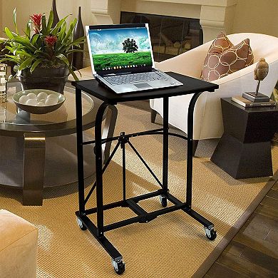 Origami RDF-01 Pre-Assembled Home or Office Small Portable Laptop Trolley, Black
