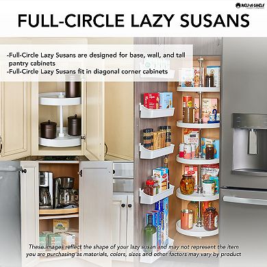 Rev-a-shelf 24'' Lazy Susan Full-circle Polymer Two-shelf, White, 2062-24-11-1
