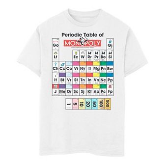 Boys 8-20 Monopoly Periodic Table Of Elements Tee