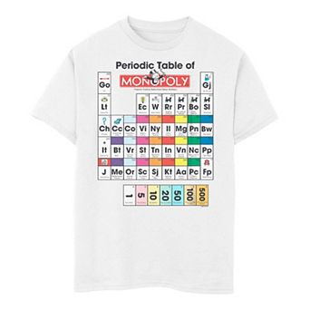 Boys 6-20 Monopoly Periodic Table Of Elements Tee