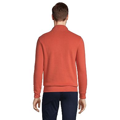 Big & Tall Lands' End Bedford Regular-Fit Rib Quarter-Zip Sweater