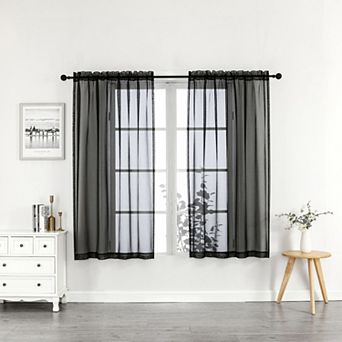 Crystal Sheer 2-pack Window Curtain Set