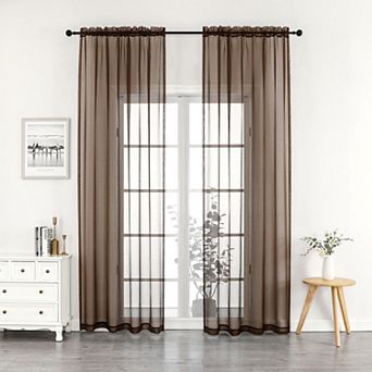 Crystal Sheer 2-pack Window Curtain Set