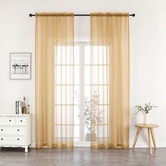 Crystal Sheer 2-pack Window Curtain Set