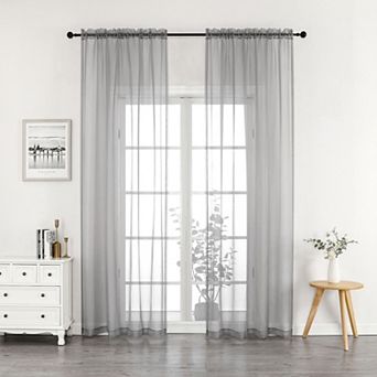Crystal Sheer 2-pack Window Curtain Set