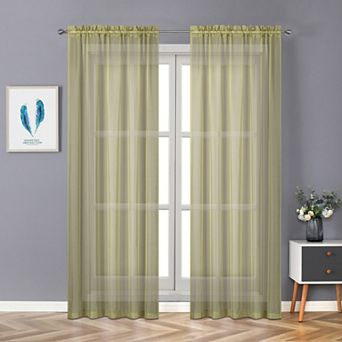 Crystal Sheer 2-pack Window Curtain Set