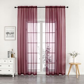 Crystal Sheer 2-pack Window Curtain Set