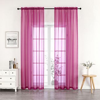 Crystal Sheer 2-pack Window Curtain Set