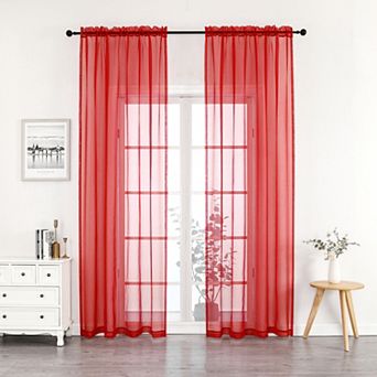 Crystal Sheer 2-pack Window Curtain Set