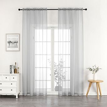 Crystal Sheer 2-pack Window Curtain Set