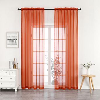 Crystal Sheer 2-pack Window Curtain Set