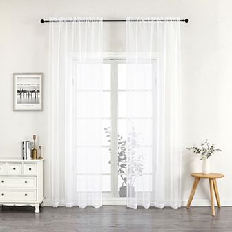 Crystal Sheer 2-pack Window Curtain Set