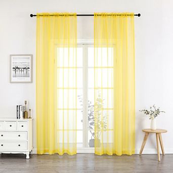 Crystal Sheer 2-pack Window Curtain Set