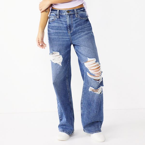 Juniors' SO® '90s Wide Leg Jeans